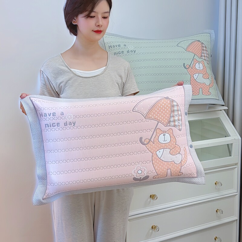中号按扣枕套透气耐用图片