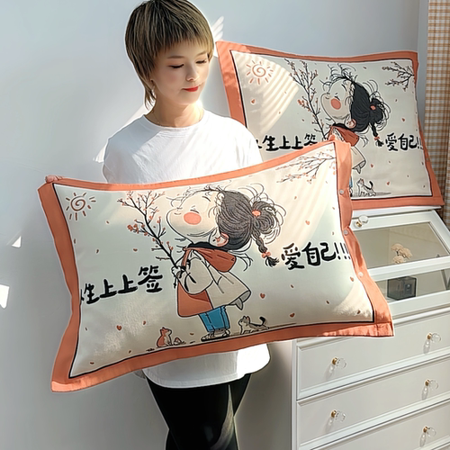 一对加厚全棉枕套枕套全棉