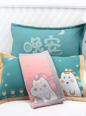 学生中号乳胶枕套35x55纯棉纱布枕头套40x60cm家用单个全包枕芯套