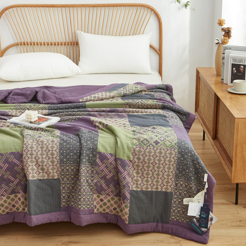 棉双层夏被双层可机洗