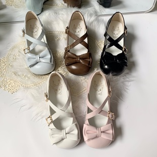 喵小圆现货 原创百搭可爱洛丽塔lo鞋低跟圆头lolita鞋娃娃大头鞋