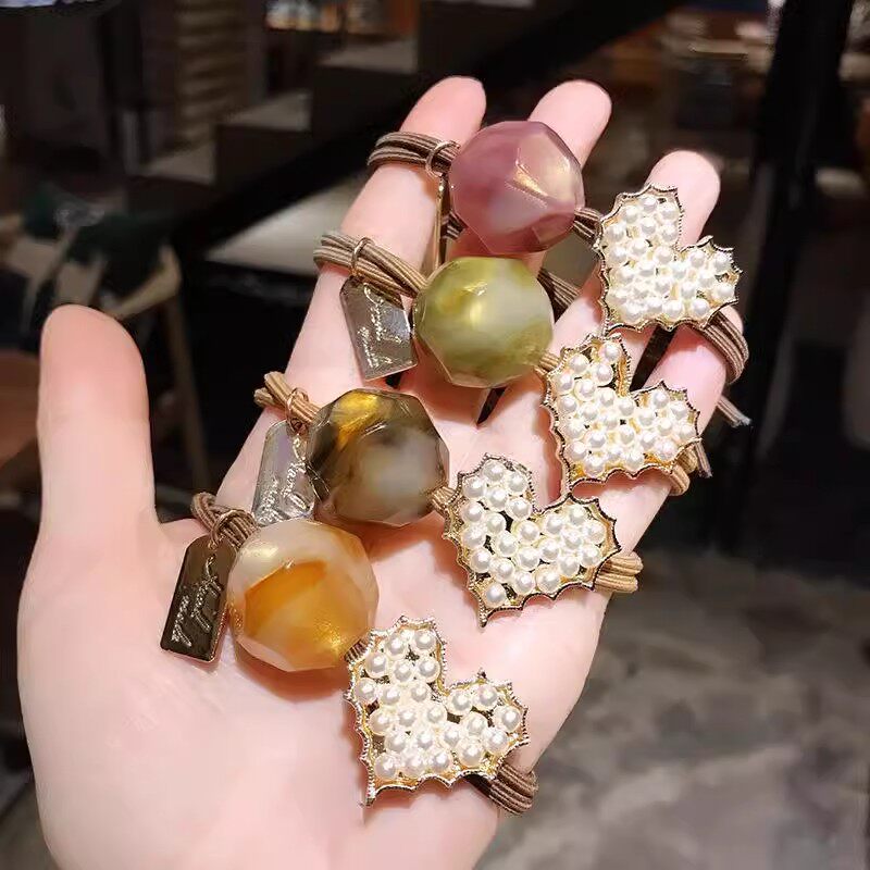 韩版半丸子头绳扎头发皮筋