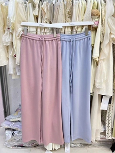 新款 女宽松阔腿长裤 韩版 百搭高腰显瘦直筒休闲裤 子 时尚 2026年春季