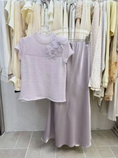 百搭显瘦立体花朵上衣女韩系设计感小众短袖 甜美2026年夏新款 时尚