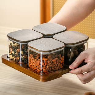 家用干果杂粮密封罐保鲜防潮大容量坚果储存罐食品级零食收纳罐子