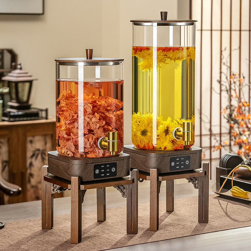 耐高温带龙头玻璃茶壶电热炉煮茶壶加热保温商用加热底座茶壶套装