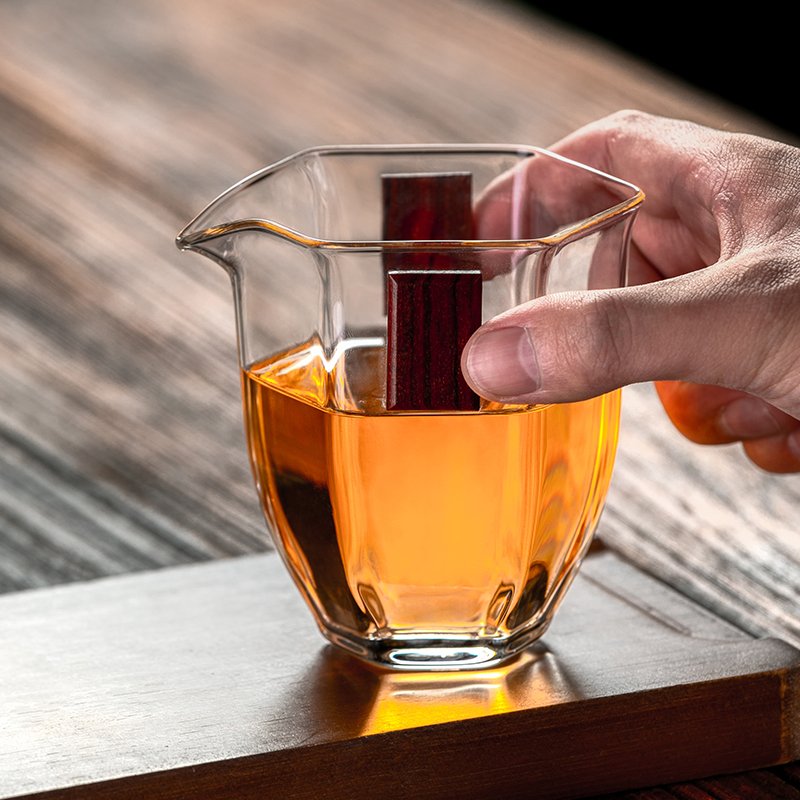 公道杯玻璃茶漏一体装功夫茶具分茶器高档茶滤分茶杯茶海公杯