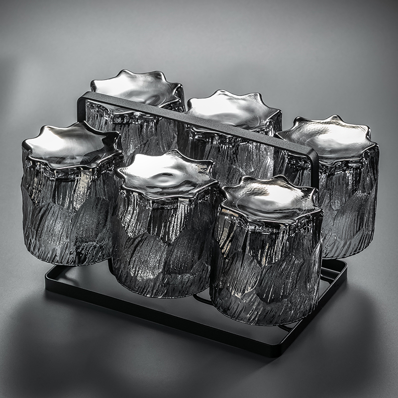 网红冰川玻璃杯家用喝水待客套装