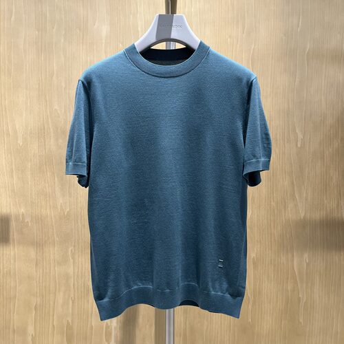 卡尔丹顿KALTENDIN专柜正品男装绵羊毛圆领短袖毛衣KFBW14410RA