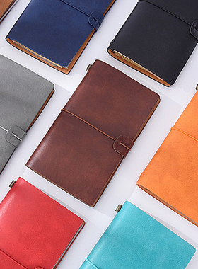 随身tn手帐本复古旅行笔记本日记本创意本子活页精致外皮手账本