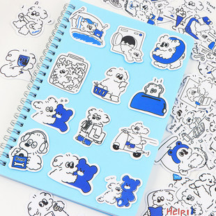 饰 65张淘气小狗贴纸卡通可爱DIY笔记本行李箱电脑手帐手机相册装