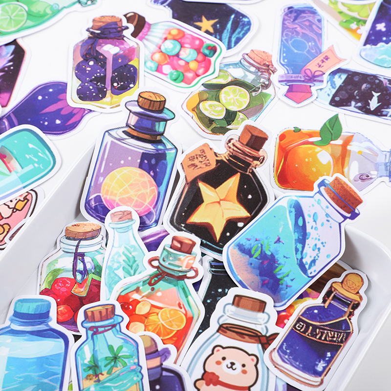 瓶子世界贴纸原创水杯手机壳笔