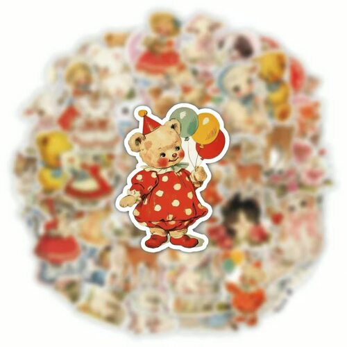 Vintage贴纸复古ins田园动物电脑