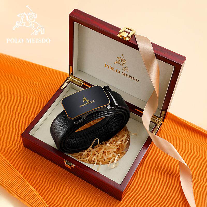 保罗美思得皮带男士2024新款真皮自动扣腰带男年轻人高档品牌裤带