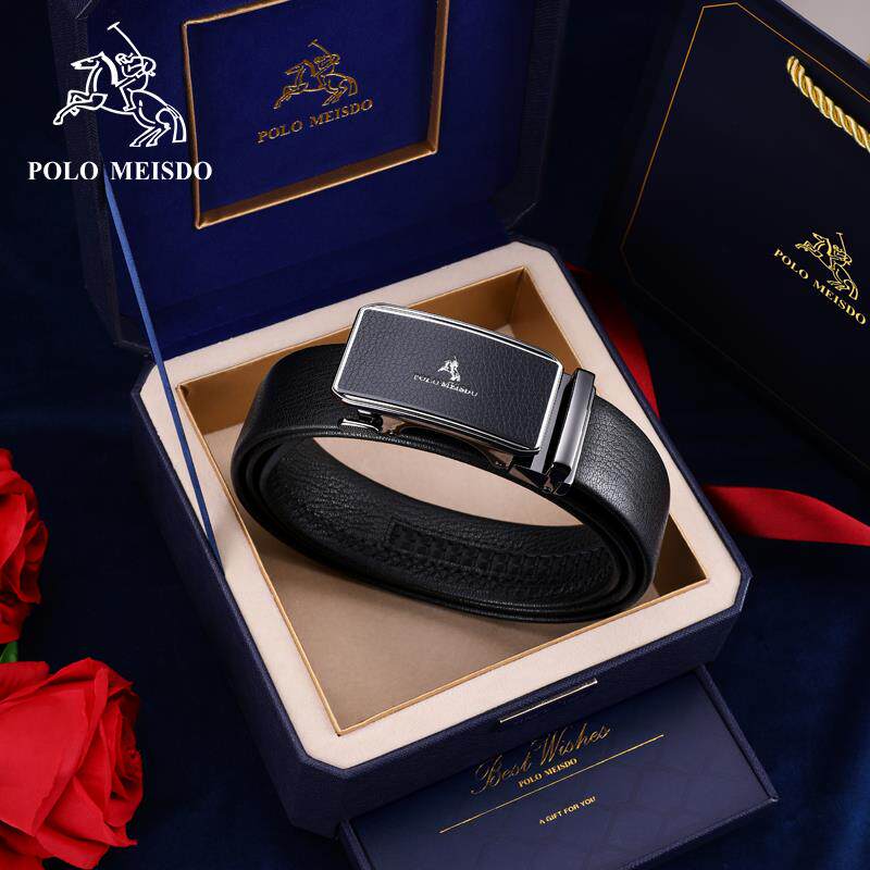 正品保罗皮带男真皮自动扣奢侈品牌腰带男裤带生日礼物送男友老公