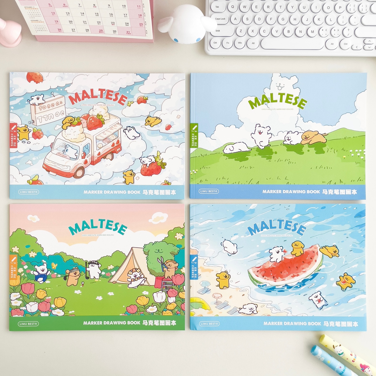 吉伊卡哇儿童A4卡通图画本不透墨