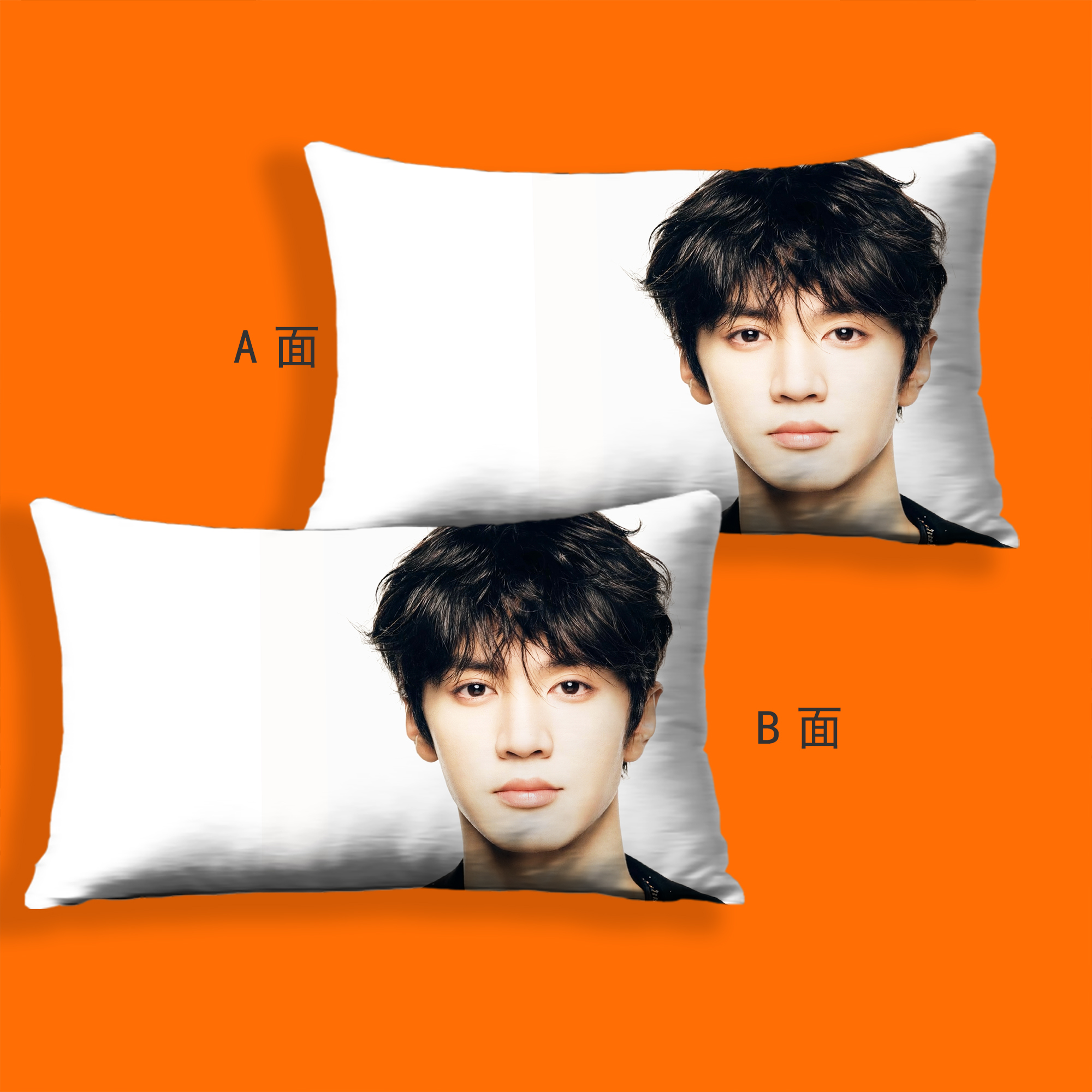 来图定制男明星枕套纯棉张凌赫枕头套支持任何尺寸花色40支60支