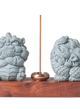 青砂石线香插新中式客厅香薰炉