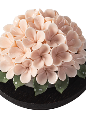 陶瓷线香插中式桌面绣球花装饰品