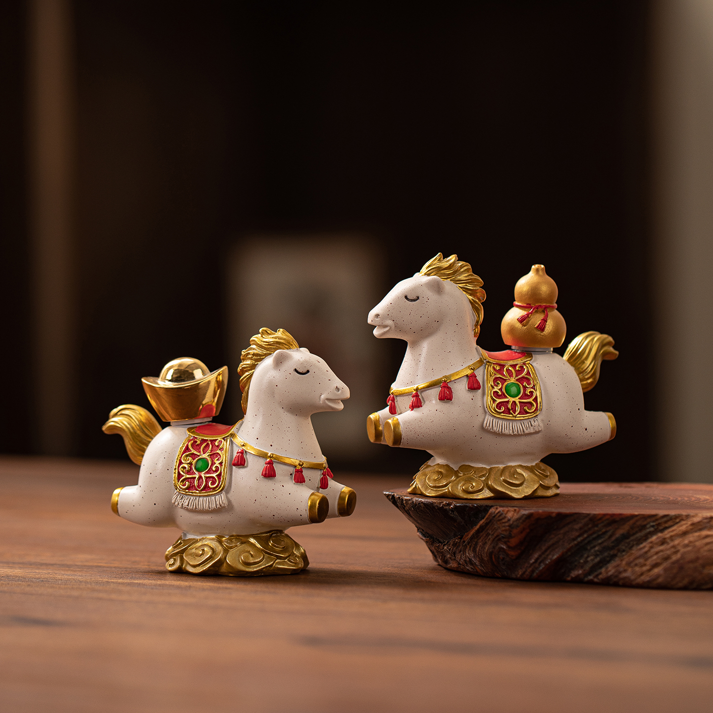 国潮祥云马茶宠摆件创意马上有钱