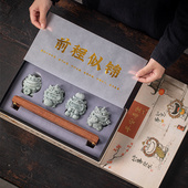 中式 风狮爷家居客厅办公室桌面摆件创意小狮子前程似锦可爱礼盒装