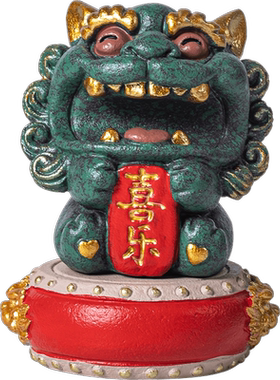 青砂石笔架可爱书房小狮子送礼品