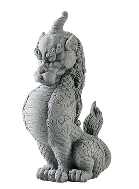 青砂石鱼缸造景中式招财貔貅摆件