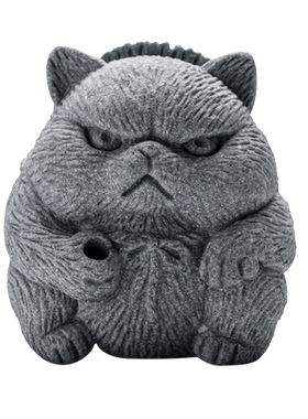 青砂石桌面装饰可爱茶桌小猫咪