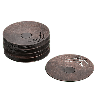 创意实木茶杯垫子功夫茶具茶道禅意配件家用日式防烫隔热垫茶杯托