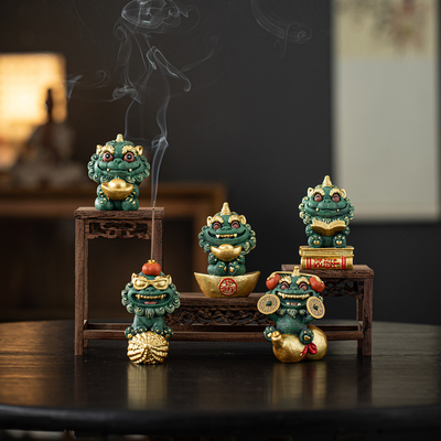 国潮招财貔貅一对桌面摆件装饰品