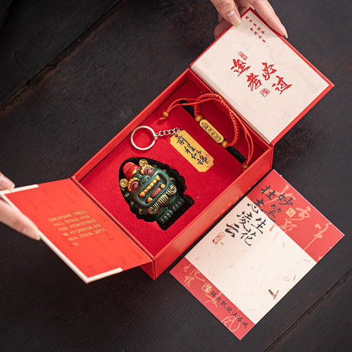 文创高中状元一举夺魁小狮子摆件