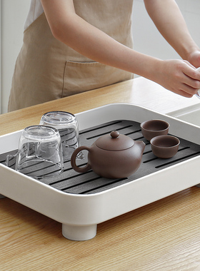 茶盘托盘家用2024新款客厅家用小型茶台茶具功夫干泡沥水单独茶杯