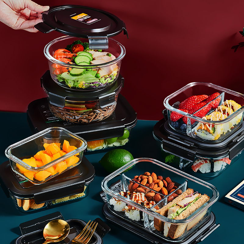 玻璃饭盒+微波炉专用+400℃加热