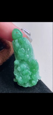 飘绿白菜 48.4-26-17  假一罚万 工厂直销翡翠批发  a2588