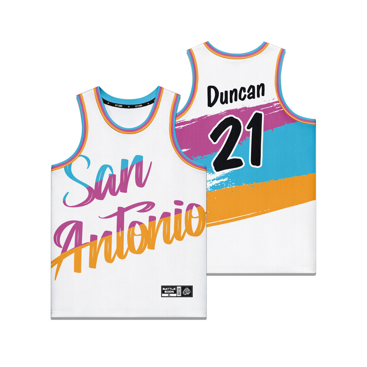 改版马刺邓肯文班亚马球衣定制彩虹球衣篮球背心篮球服套装斗者