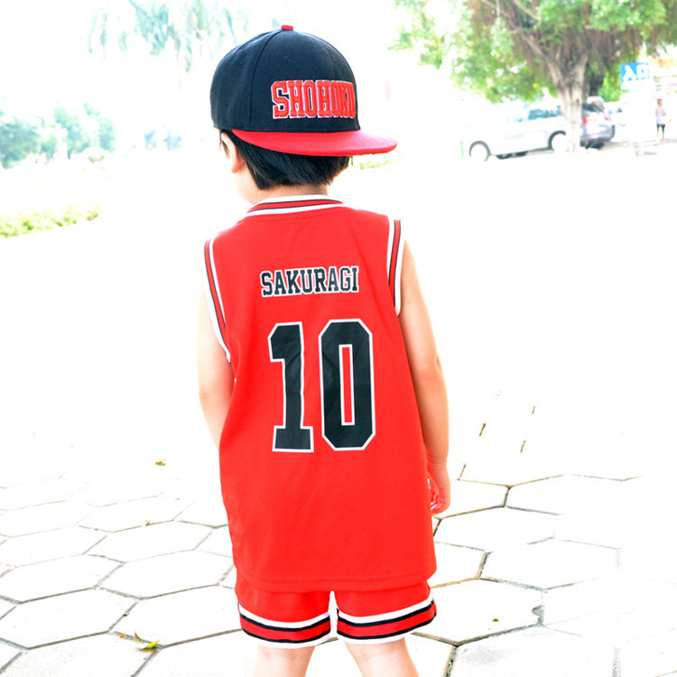 湘北灌篮高手樱木篮球儿童棒球帽表演出宝宝平沿帽嘻哈亲子街舞帽