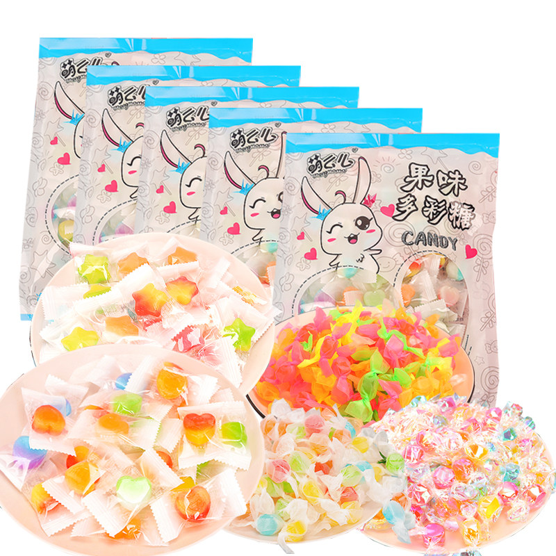 萌么么高颜值果味多彩糖生日鸡儿休闲零食糖果公司前台招待小零食