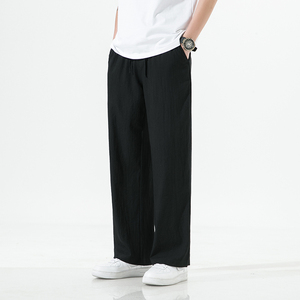 冰丝裤夏季薄款男装直筒裤日系流行休闲裤百搭垂感拖地裤8090-p60，男装休闲裤，电商A016