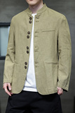 夹克秋冬季男女新款长袖外套大码棉麻上衣休闲西装汉服1178-P120，男装夹克，电商A016