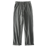 棉麻休闲加绒裤2025秋冬款男长裤加厚保暖直筒裤子潮8208加绒-P85，男装棉衣，电商A016