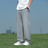风亚麻裤子男夏季薄款大码宽松直筒裤垂感休闲裤8266-P80，男装休闲裤，电商A016