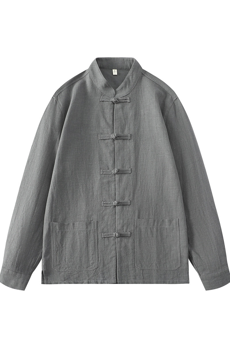 风亚麻外套开衫夏季防晒汉服唐装长袖衬衫男DSA016-1180-P95,男装防晒衣,电商A016