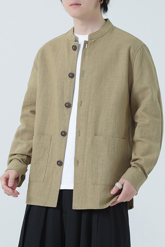 风亚麻外套开衫夏季新中式长袖衬衫男装西服DSA016-1176-P90,男装西服,电商A016