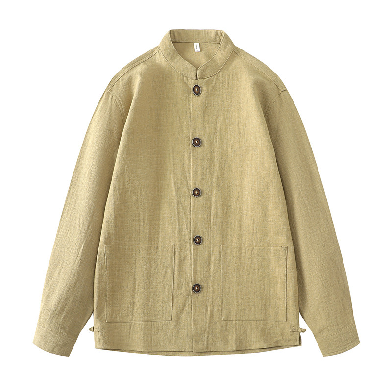 平铺风苎麻外套男士春唐装棉麻长袖衬衫西服DSA016-1176-P85,男装西服,电商A016