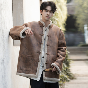 风皮毛一体羊羔毛夹克棉服男款冬季加厚羊羔绒外套1203p158图片