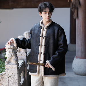 皮毛一体2025羊羔毛夹克棉服男款冬季加厚羊羔绒外套棉衣1203图片