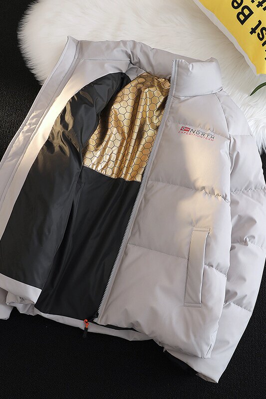 2025冬季新款羽绒服男短款立领宽松黑色保暖休闲外套1171-p215,男装羽绒服,电商A016