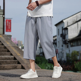 风冰丝裤男裤子夏季青春流行大码休闲裤七分裤潮8267-p45控58，男装牛仔裤，电商A016