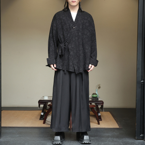 新中式夹克开衫外套风复古汉服男装长袖防晒服衬衫1188-P65图片