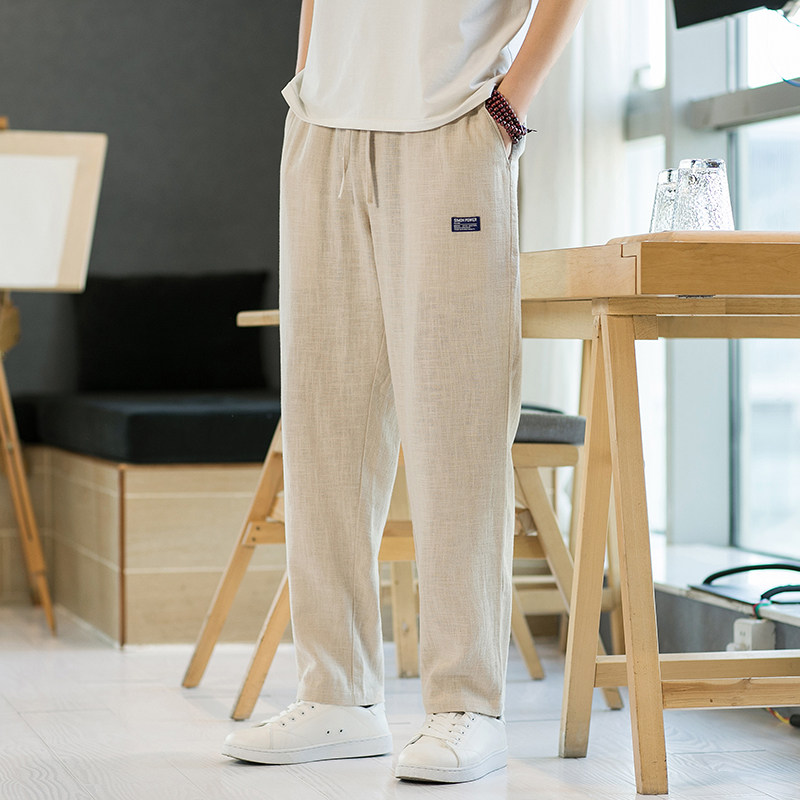 亚裤男直筒型宽松休闲裤风大码铅笔裤九分裤子8205-p65,男装休闲裤,电商A016